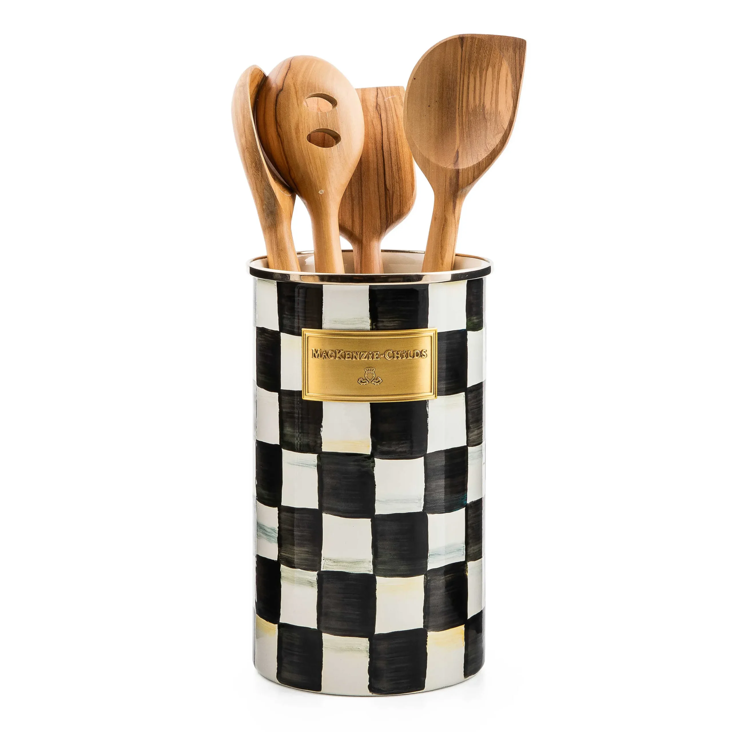 Best MacKenzie-Childs Courtly Check Enamel Utensil Holder