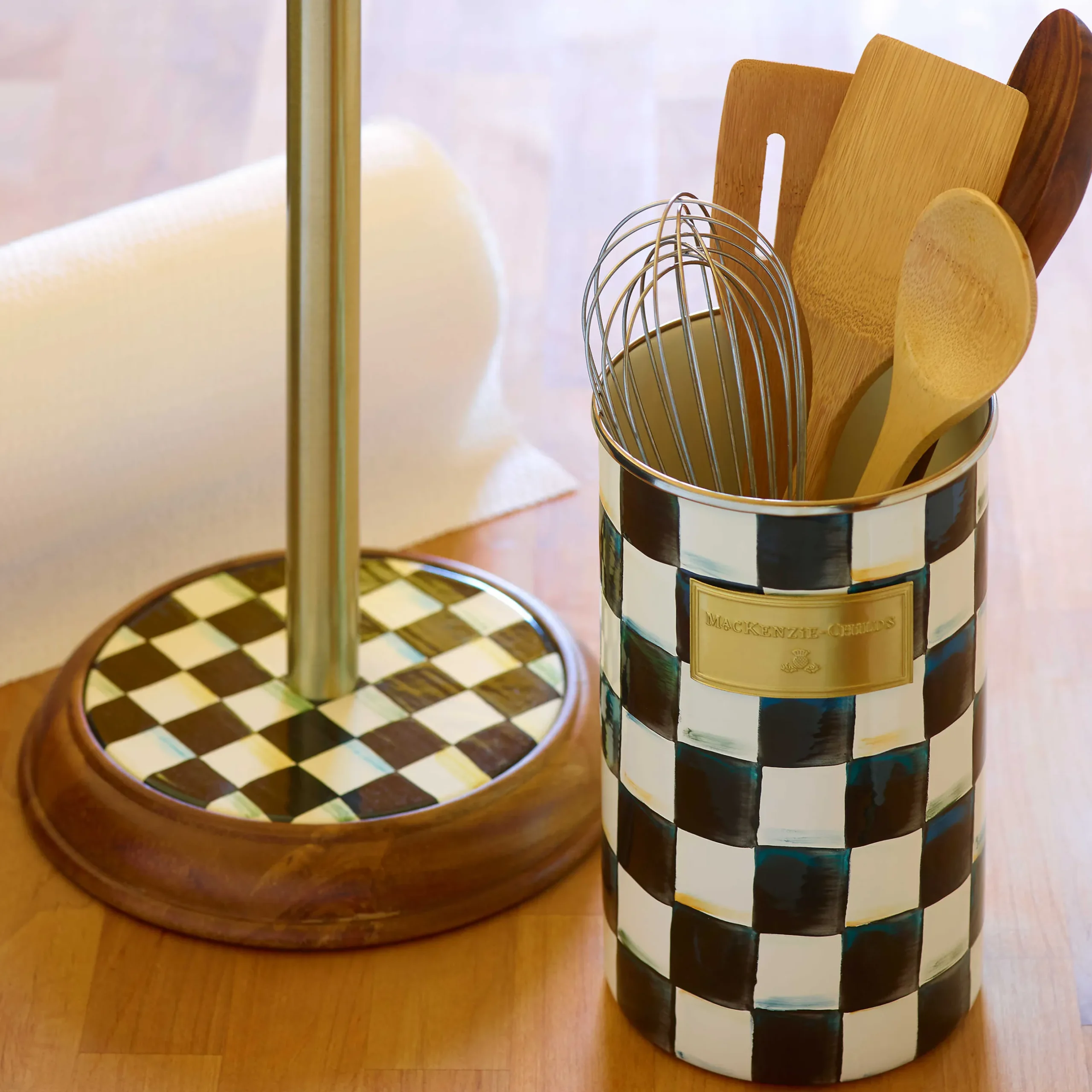 Best MacKenzie-Childs Courtly Check Enamel Utensil Holder