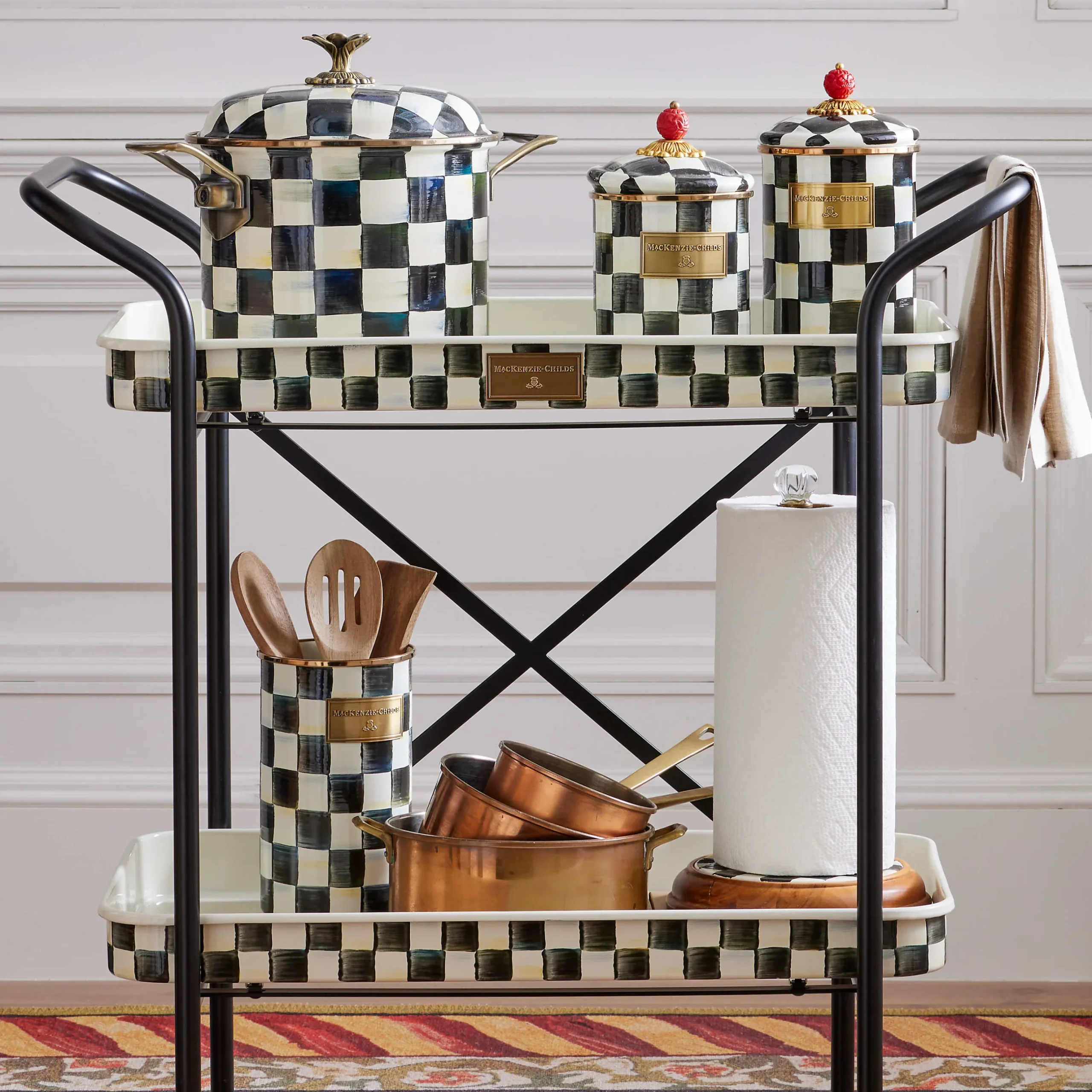 Best MacKenzie-Childs Courtly Check Enamel Utensil Holder