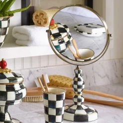 MacKenzie-Childs Courtly Check Enamel Vanity Mirror