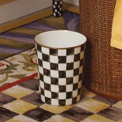 Discount MacKenzie-Childs Courtly Check Enamel Waste Bin
