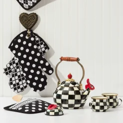 Online MacKenzie-Childs Courtly Check Enamel Whistling Tea Kettle
