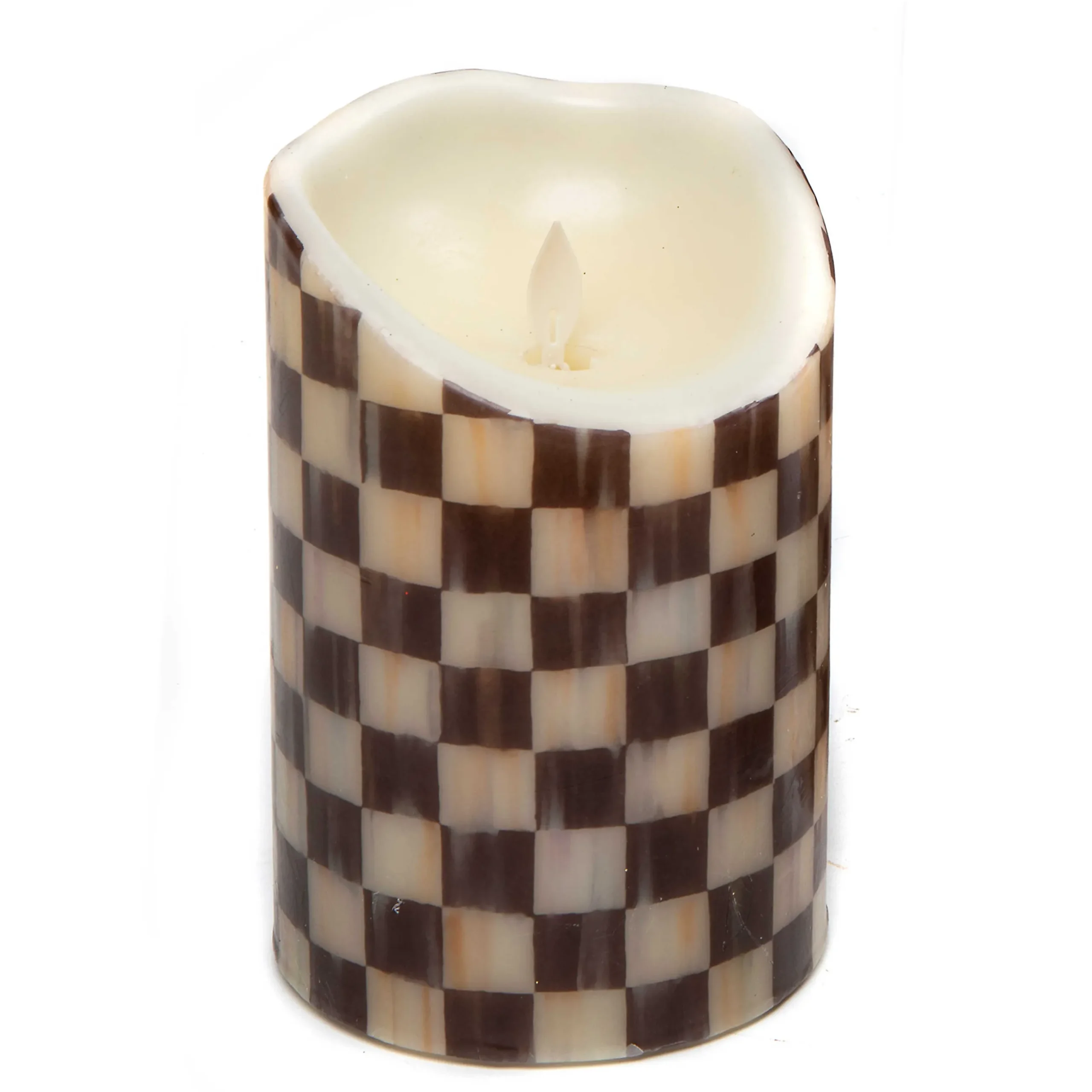 MacKenzie-Childs Courtly Check Flicker 6" Pillar Candle