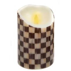 MacKenzie-Childs Courtly Check Flicker 6" Pillar Candle