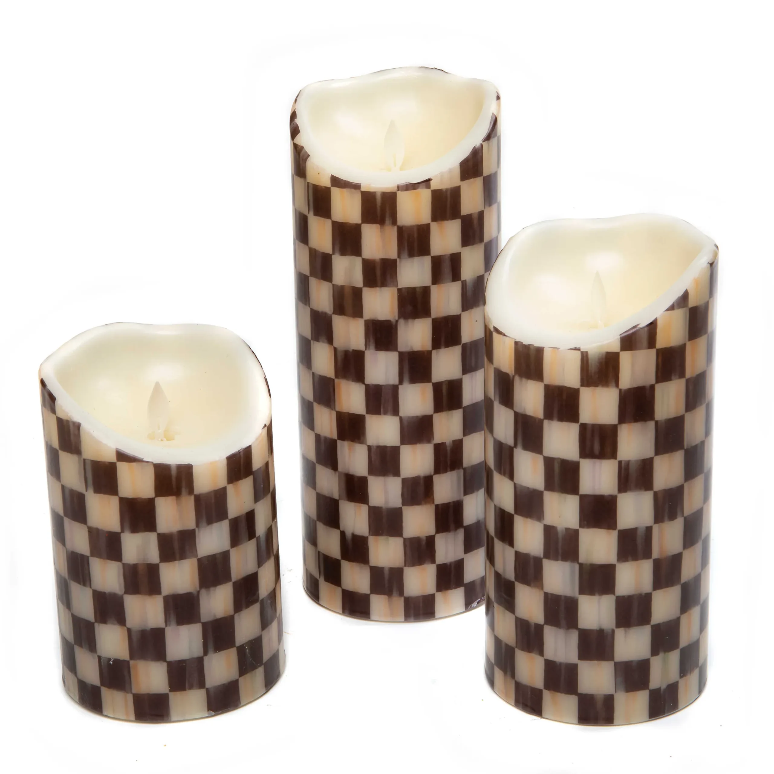 MacKenzie-Childs Courtly Check Flicker 6" Pillar Candle