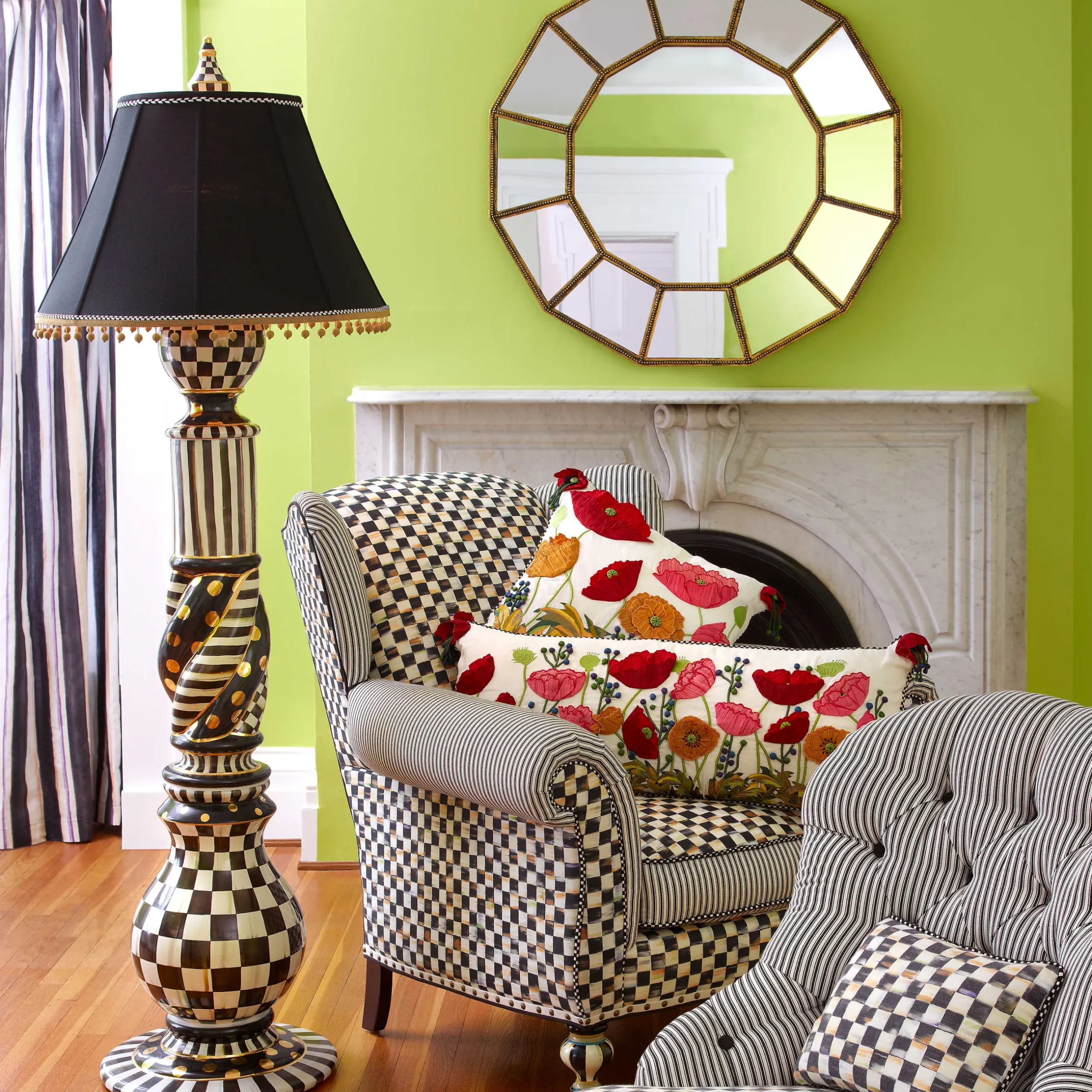 Outlet MacKenzie-Childs Courtly Check Floor Lamp