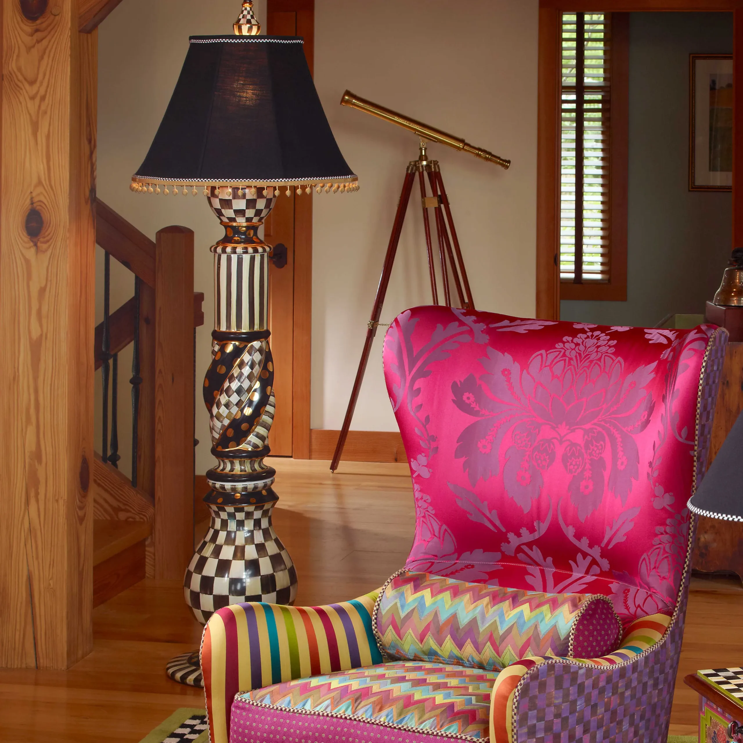 Outlet MacKenzie-Childs Courtly Check Floor Lamp