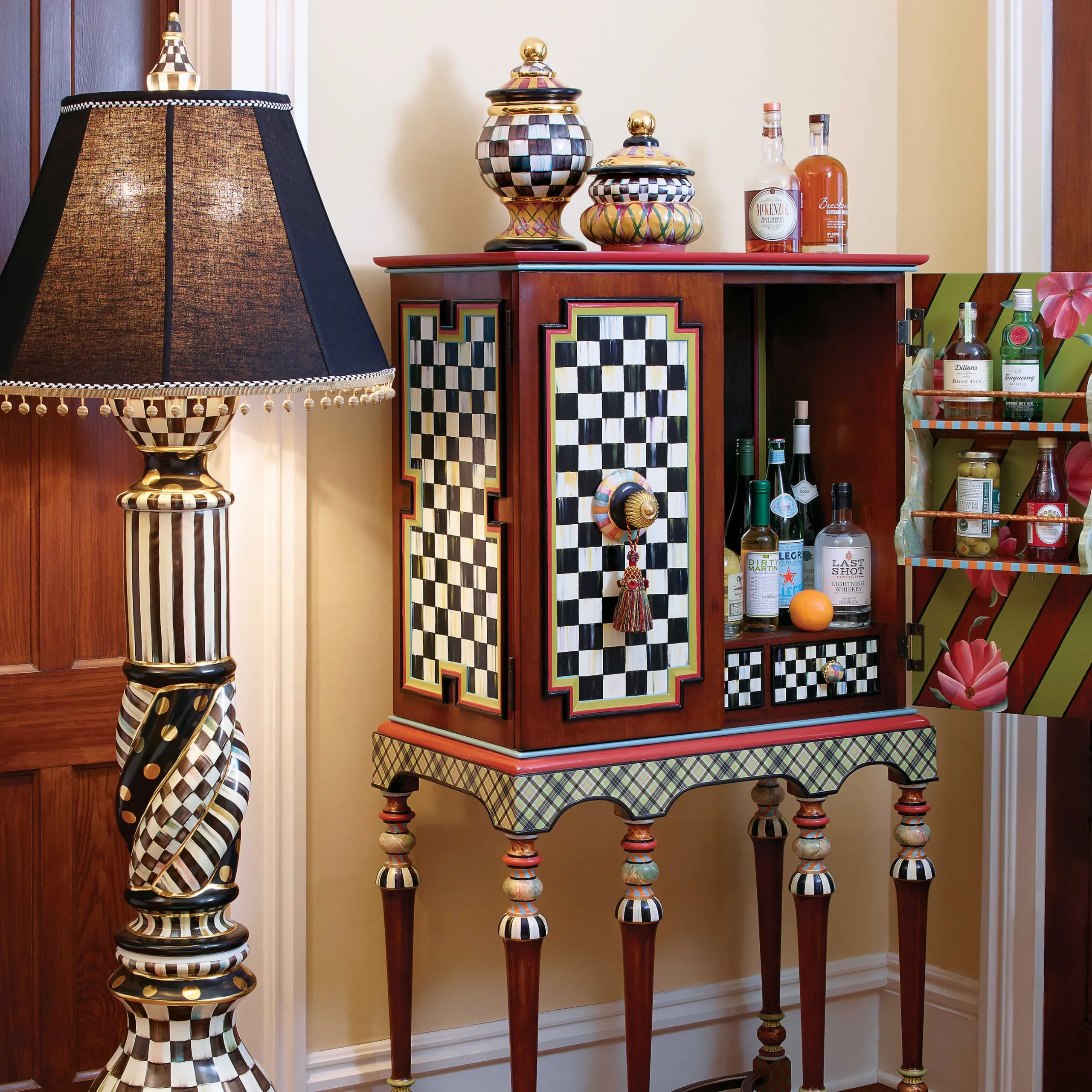 Outlet MacKenzie-Childs Courtly Check Floor Lamp