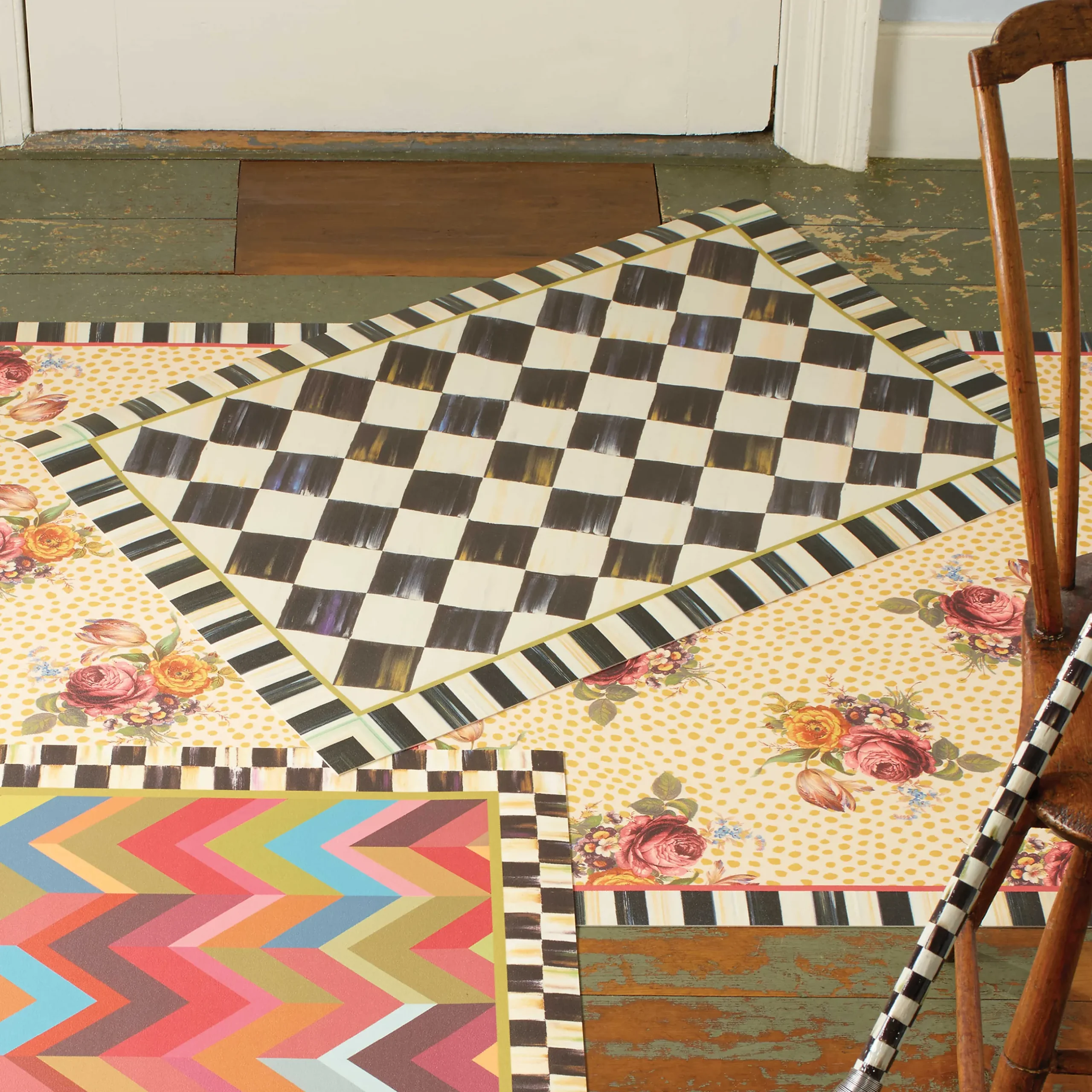 Best MacKenzie-Childs Courtly Check Floor Mat - 2' X 3'