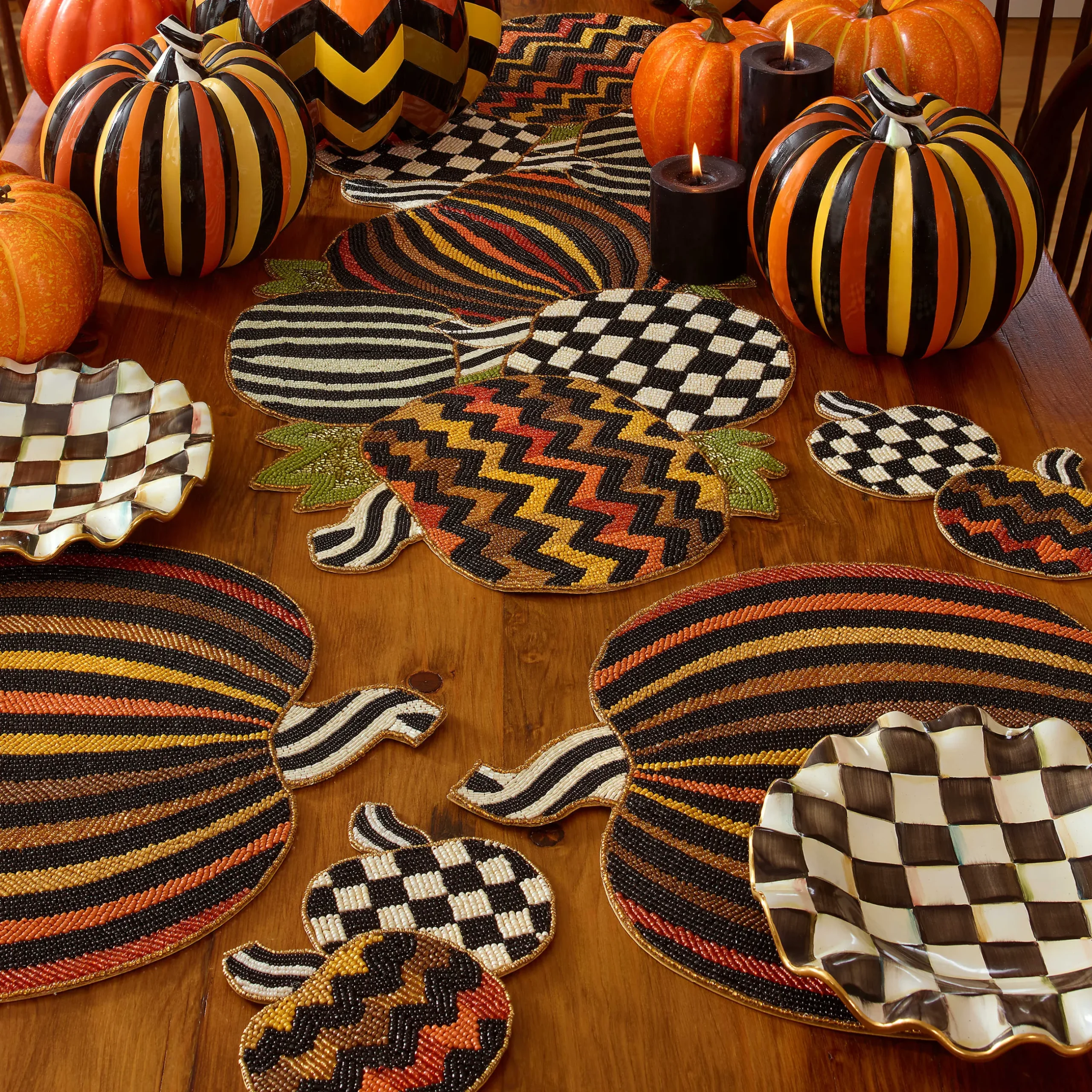 MacKenzie-Childs Courtly Check Fluted Dessert Plate