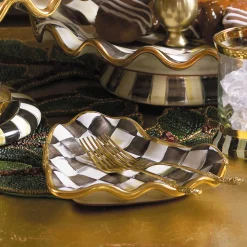Online MacKenzie-Childs Courtly Check Fluted Heart Plate