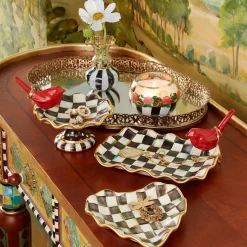 Online MacKenzie-Childs Courtly Check Fluted Heart Plate