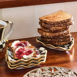 Online MacKenzie-Childs Courtly Check Fluted Heart Plate