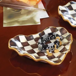 Online MacKenzie-Childs Courtly Check Fluted Heart Plate