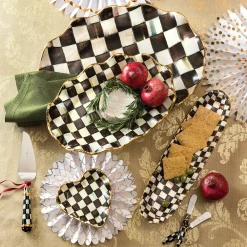 Online MacKenzie-Childs Courtly Check Fluted Heart Plate