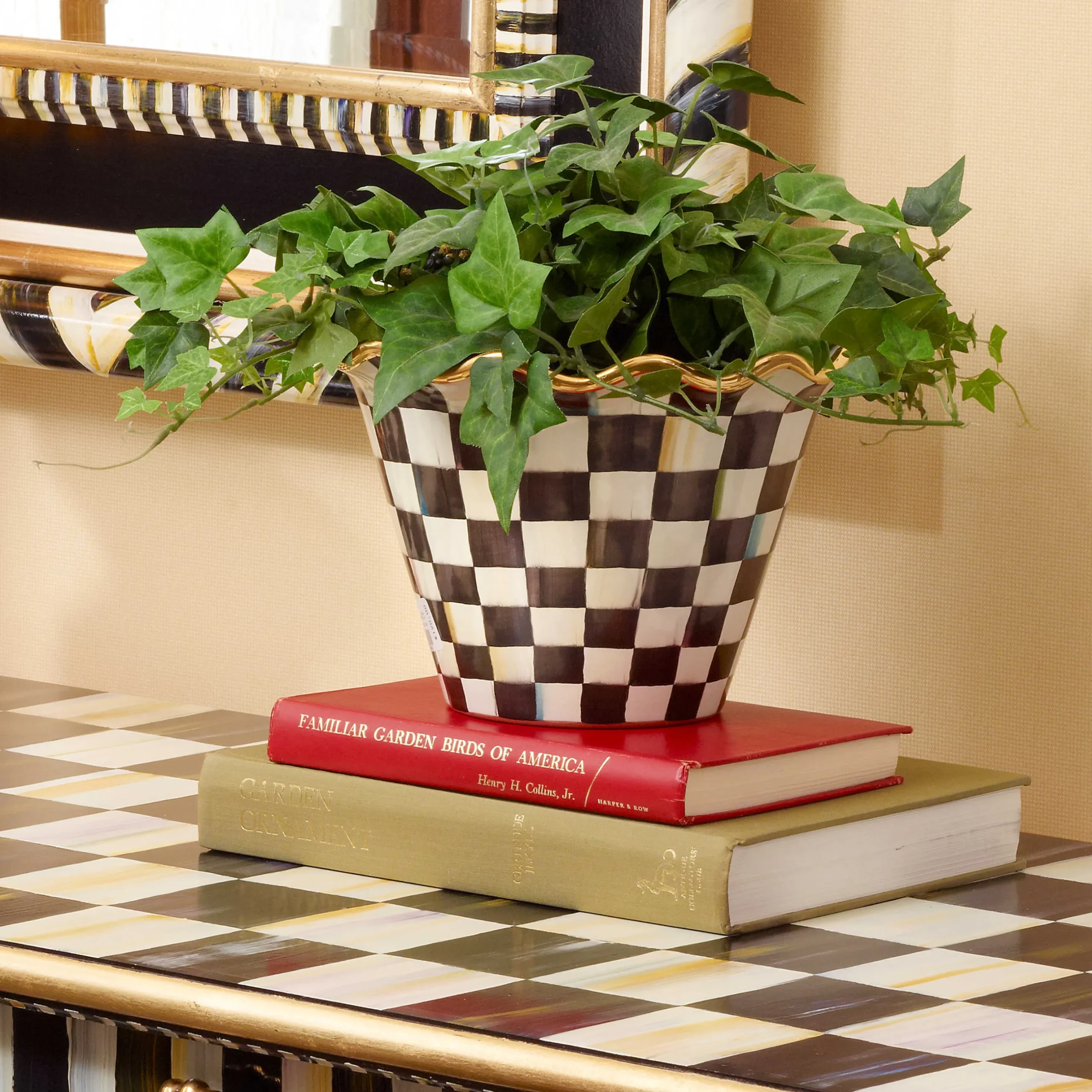 Outlet MacKenzie-Childs Courtly Check Garden Pot - 8"