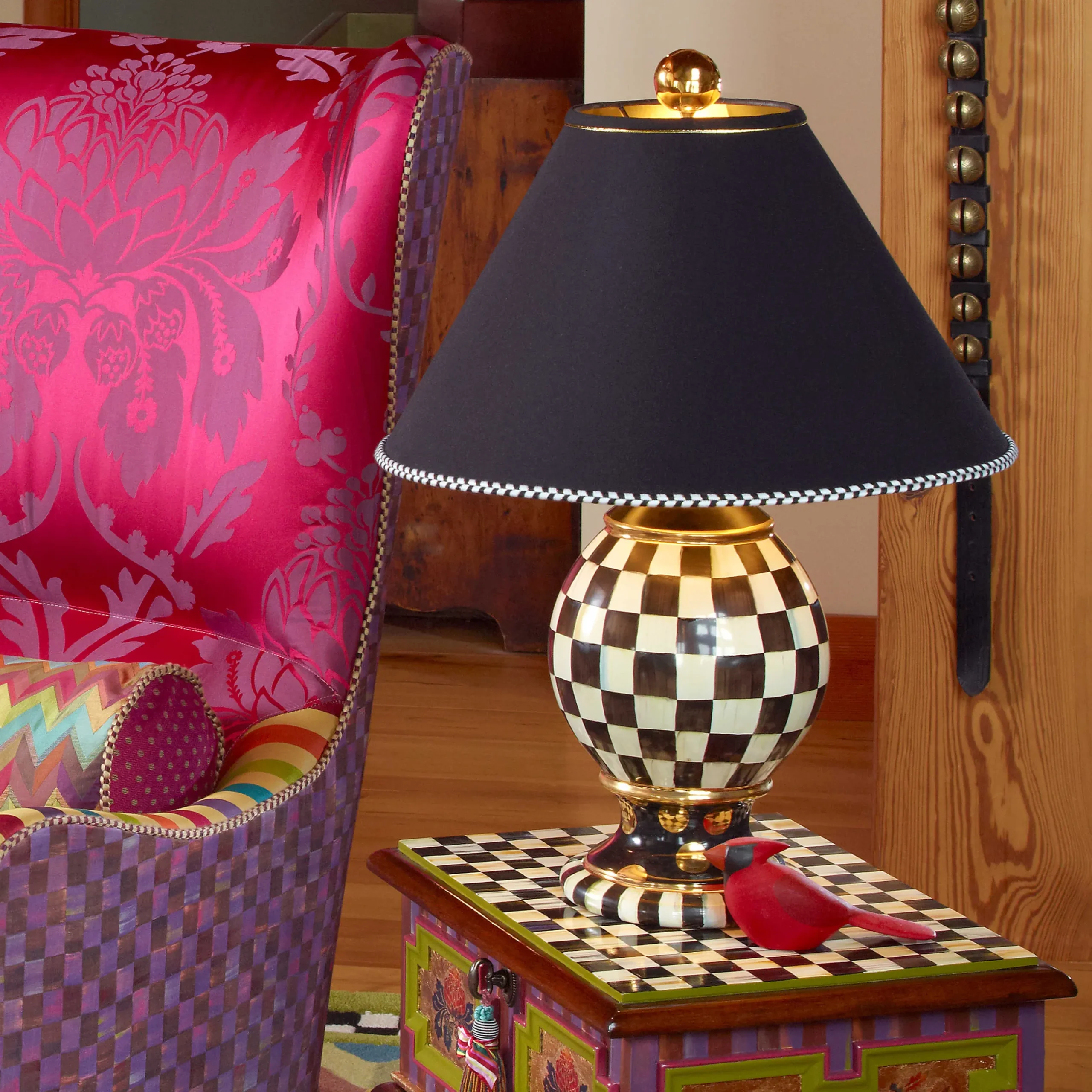 MacKenzie-Childs Courtly Check Globe Lamp