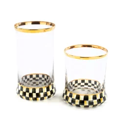 Outlet MacKenzie-Childs Courtly Check Highball Glass
