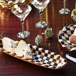Best MacKenzie-Childs Courtly Check Hors D'Oeuvre Tray