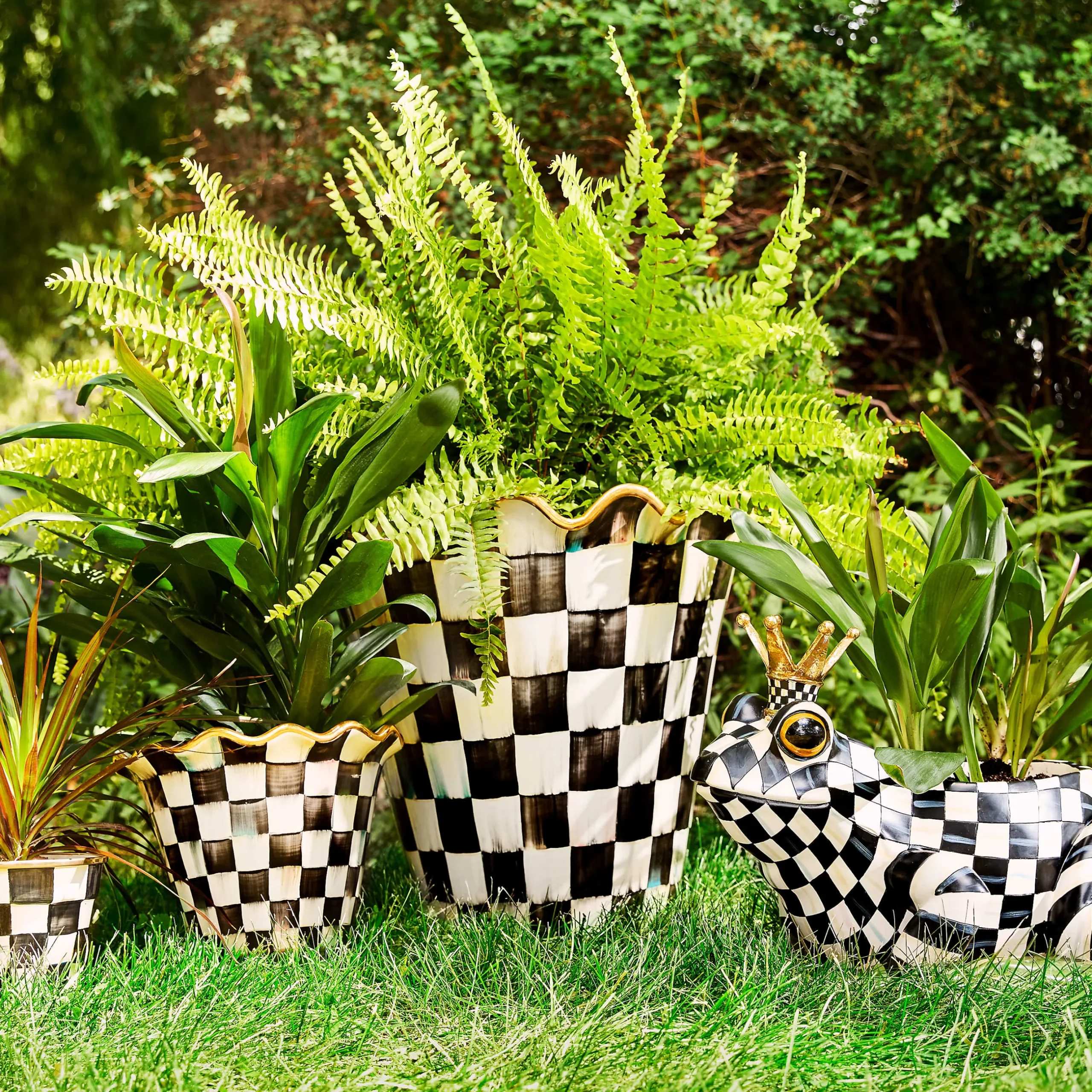 Online MacKenzie-Childs Courtly Check Jumbo Garden Pot
