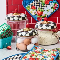 Sale MacKenzie-Childs Courtly Check Kitchen Canister - Large
