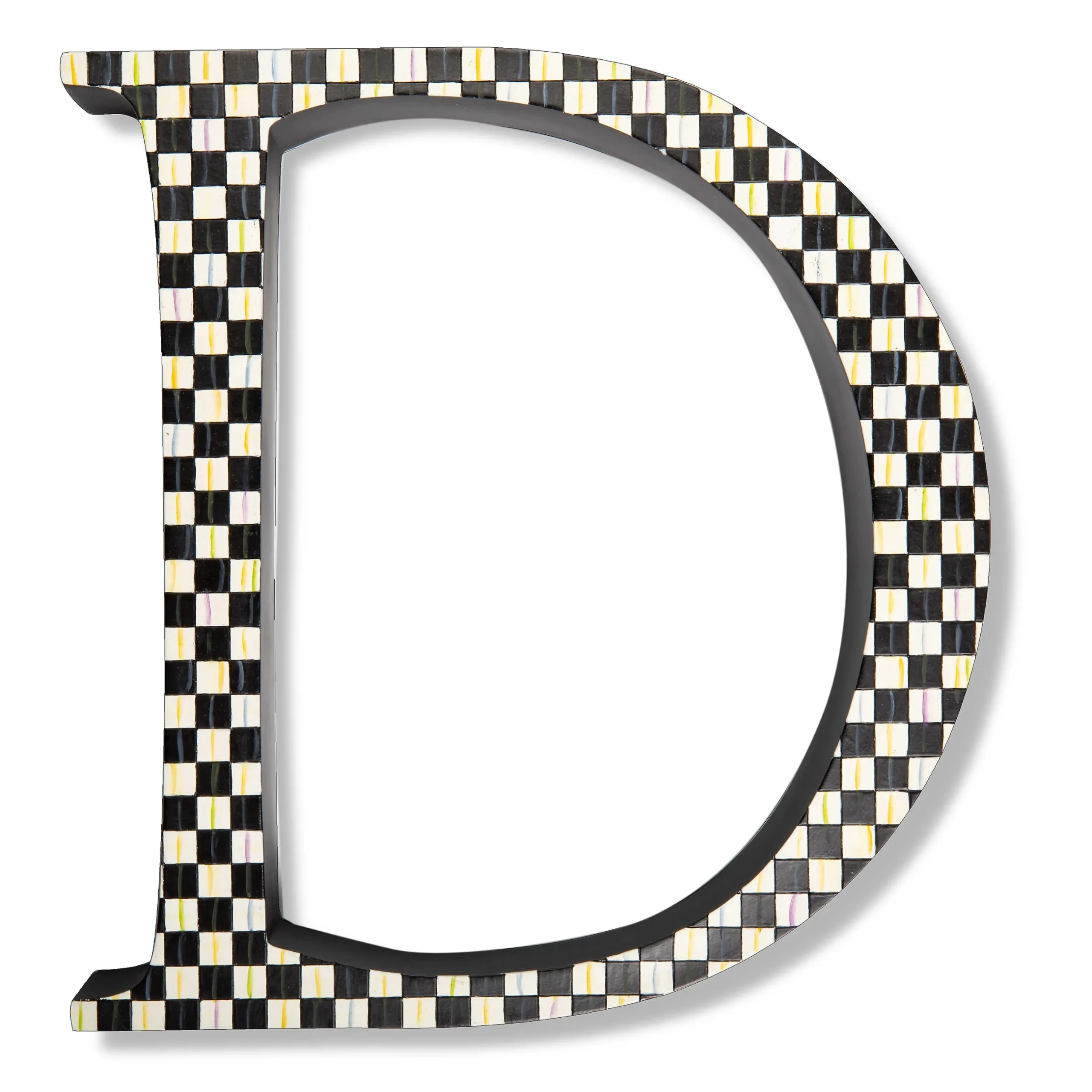 New MacKenzie-Childs Courtly Check Letter - D