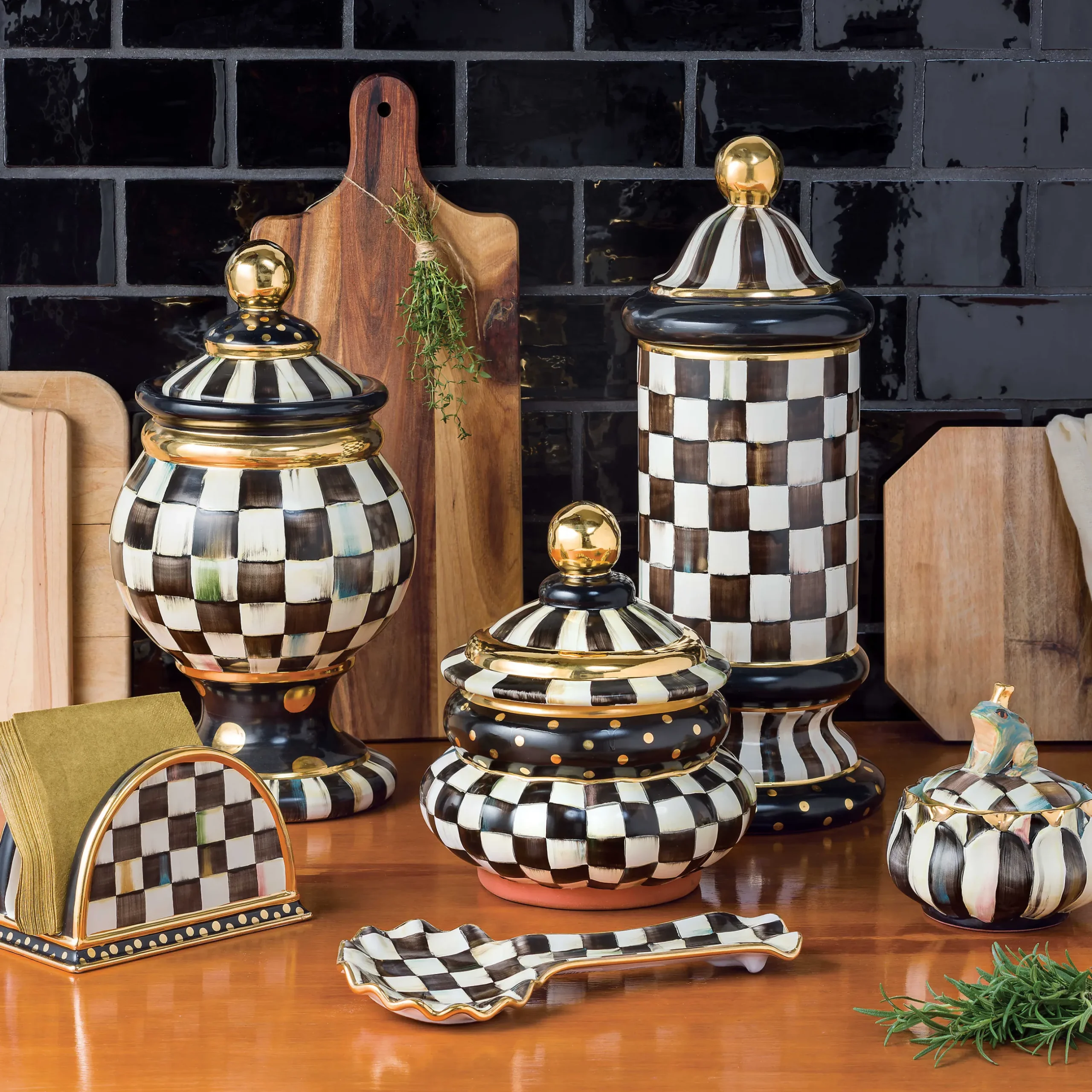 Hot MacKenzie-Childs Courtly Check Napkin Holder