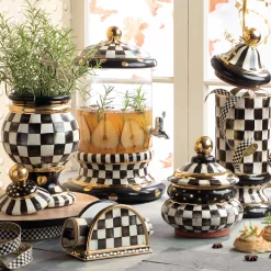 New MacKenzie-Childs Courtly Check Paper Napkins - Dinner - Gold