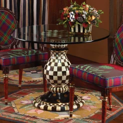 Outlet MacKenzie-Childs Courtly Check Pedestal Table Base