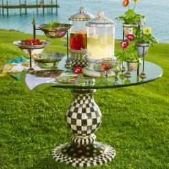 Outlet MacKenzie-Childs Courtly Check Pedestal Table Base