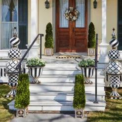 Hot MacKenzie-Childs Courtly Check Pedestal Urn