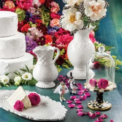MacKenzie-Childs Courtly Check Pedestal With Cloche