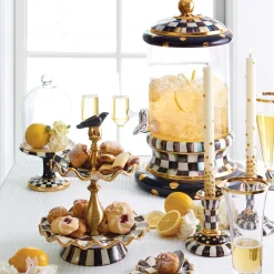 MacKenzie-Childs Courtly Check Pedestal With Cloche