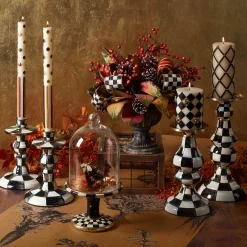 MacKenzie-Childs Courtly Check Pedestal With Cloche