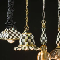 Discount MacKenzie-Childs Courtly Check Pendant Lamp - Small