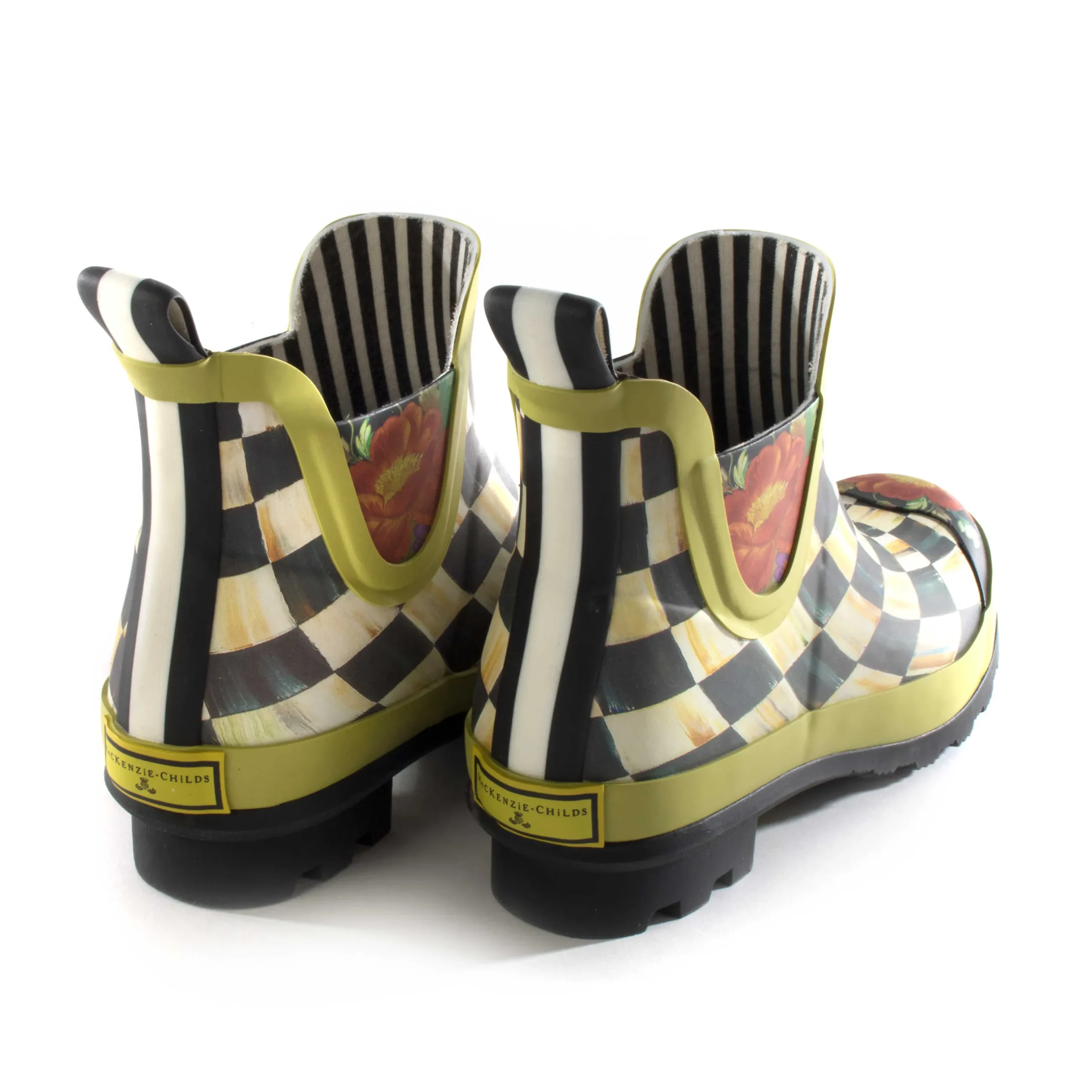 Discount MacKenzie-Childs Courtly Check Rain Boots - Short - Size 8