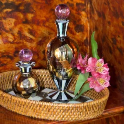 Outlet MacKenzie-Childs Courtly Check Rattan & Enamel Tray - Small