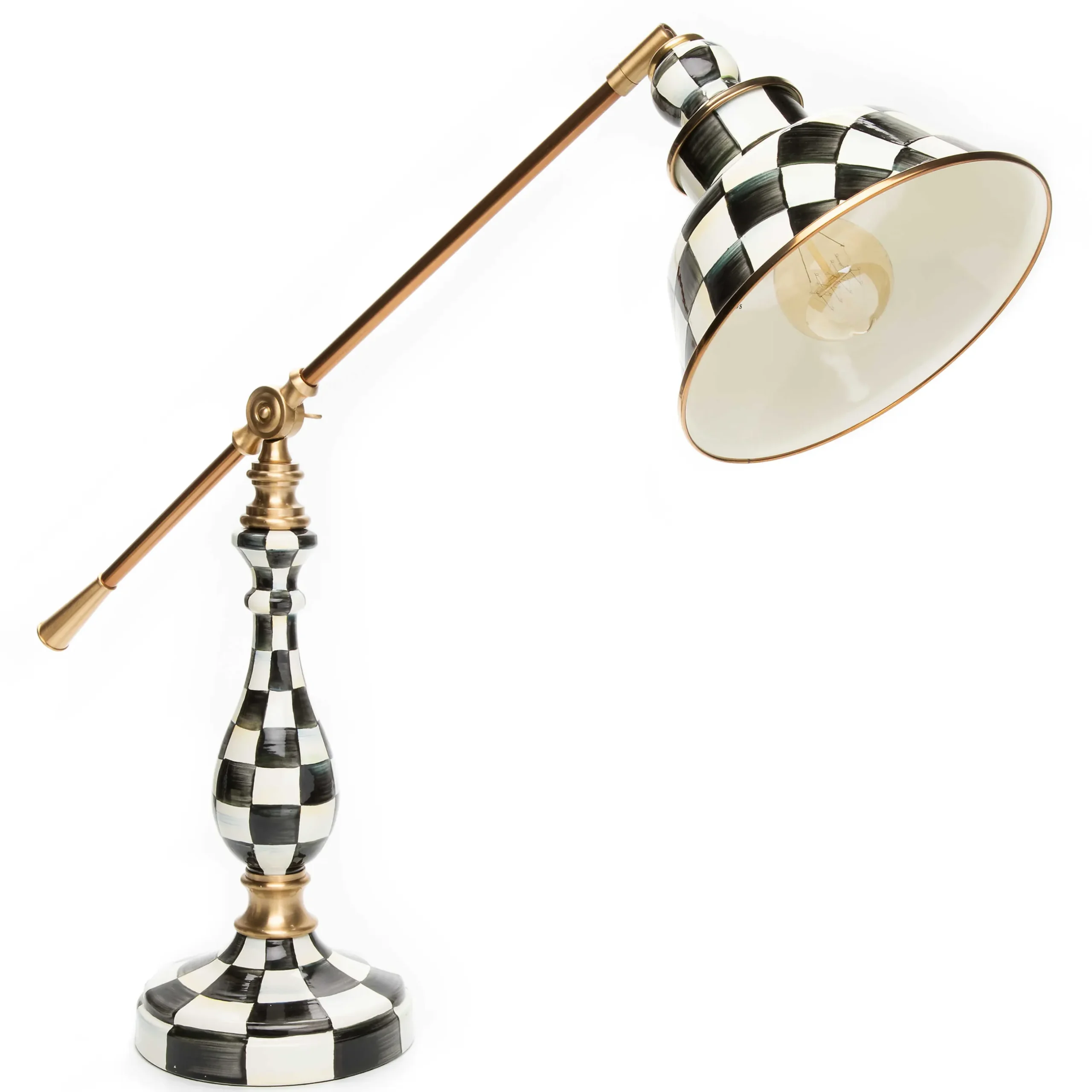 Outlet MacKenzie-Childs Courtly Check Reading Table Lamp
