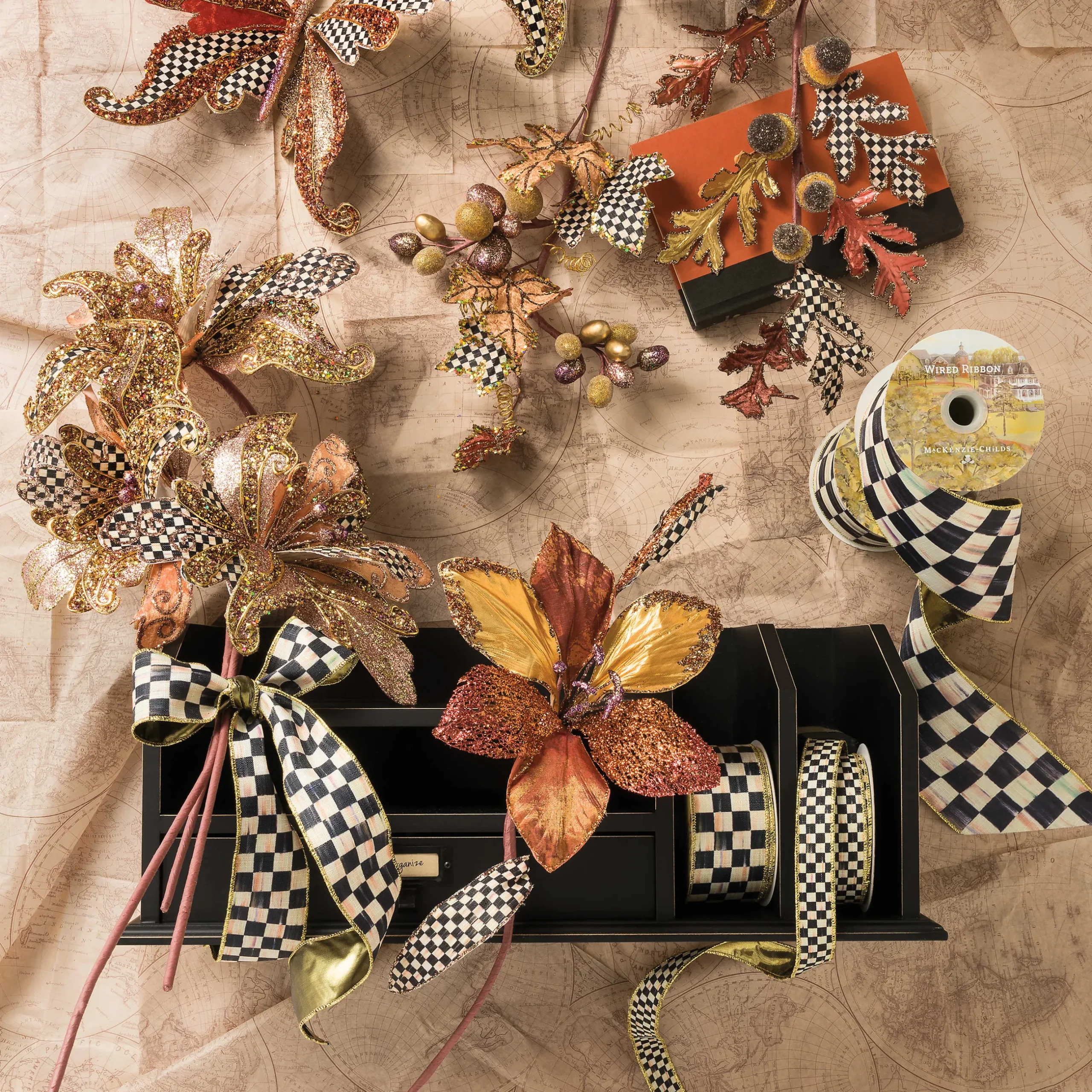 New MacKenzie-Childs Courtly Check 4" Ribbon