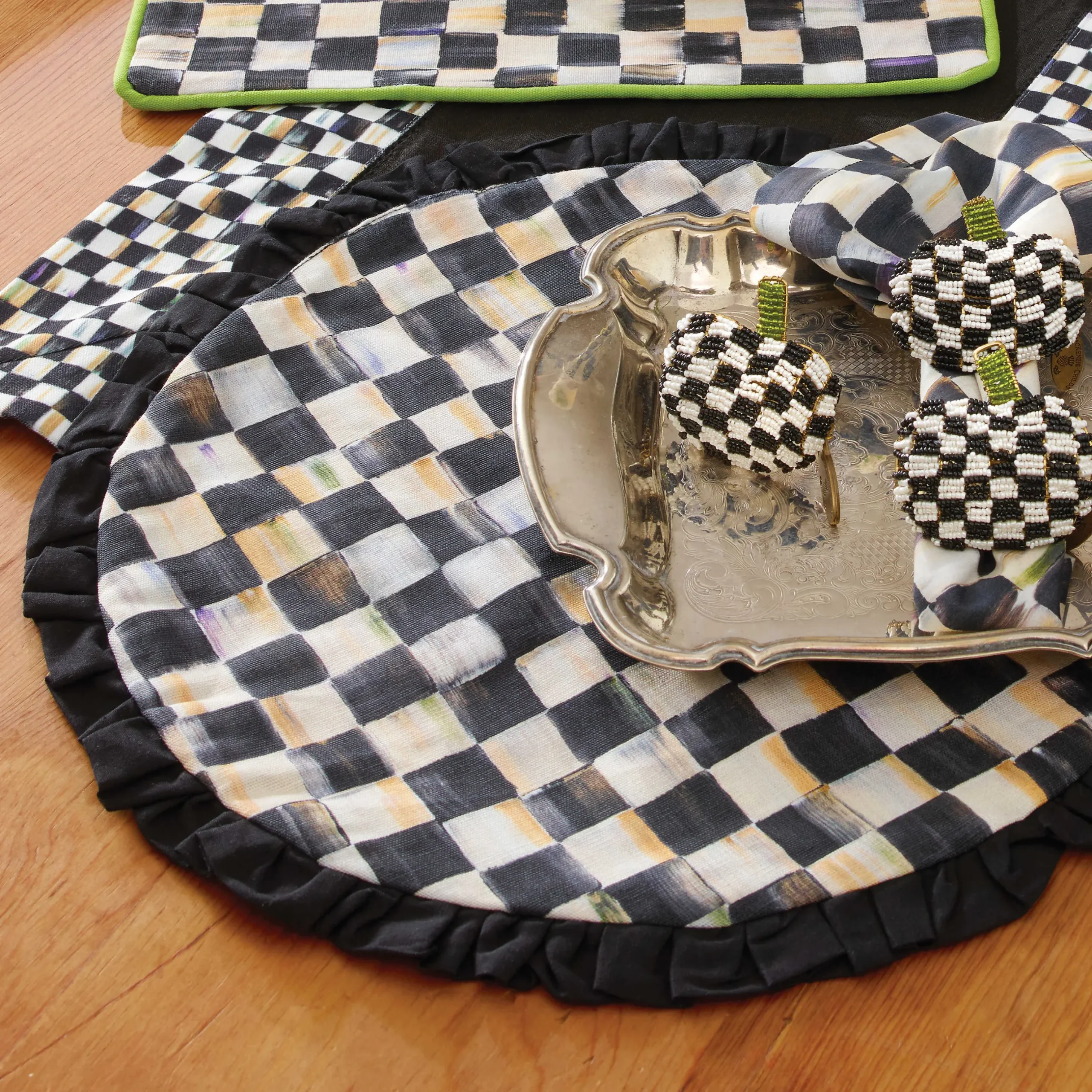 New MacKenzie-Childs Courtly Check Round Placemat