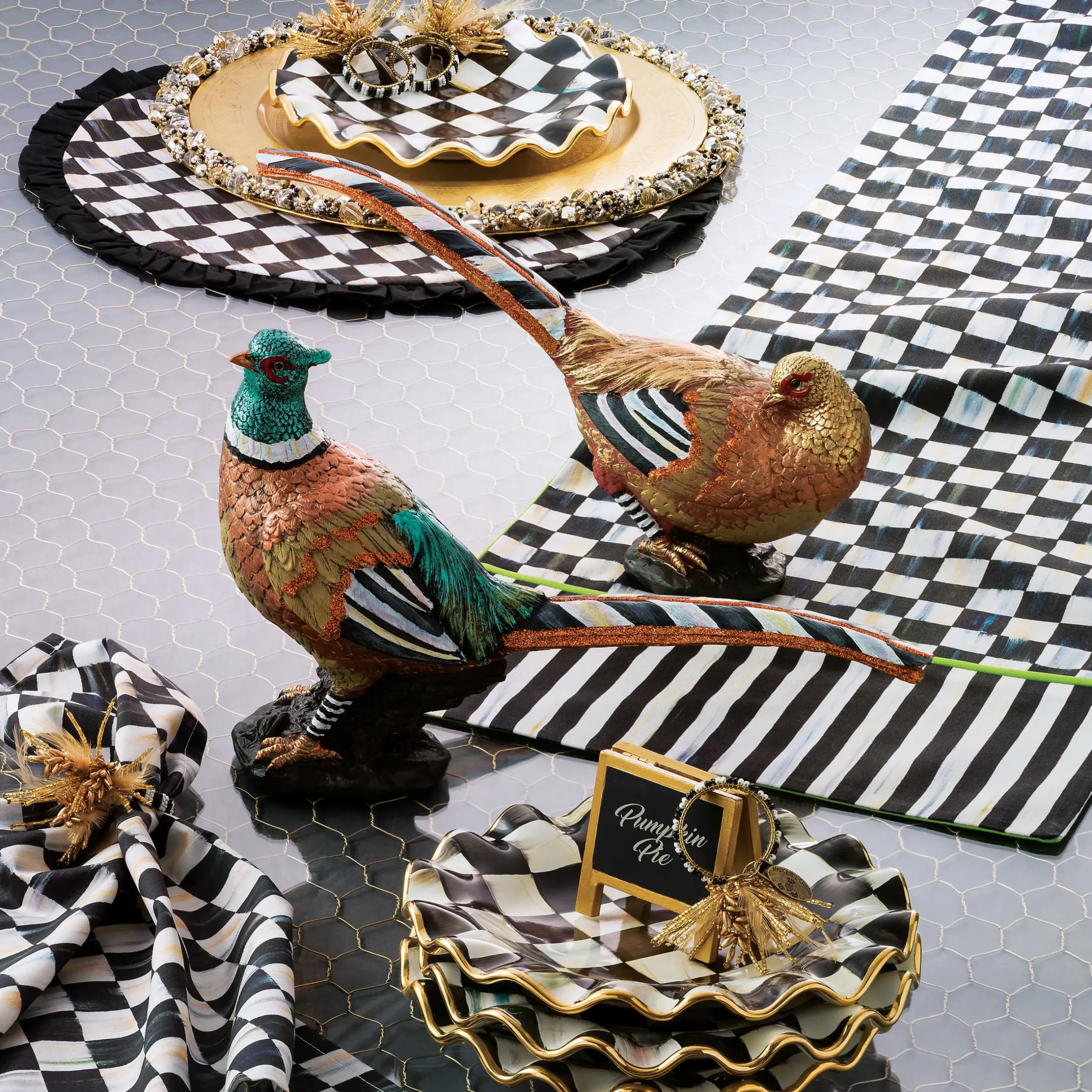 New MacKenzie-Childs Courtly Check Round Placemat