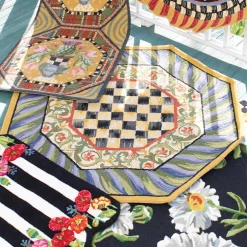 Sale MacKenzie-Childs Courtly Check Rug - 5' Octagon - Purple & Green