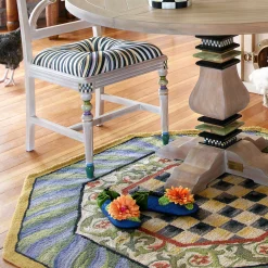 Sale MacKenzie-Childs Courtly Check Rug - 5' Octagon - Purple & Green