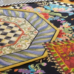 Sale MacKenzie-Childs Courtly Check Rug - 5' Octagon - Purple & Green