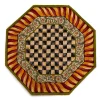 Hot MacKenzie-Childs Courtly Check Rug - 6' Octagon - Red & Gold