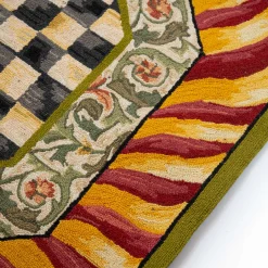 Hot MacKenzie-Childs Courtly Check Rug - 6' Octagon - Red & Gold