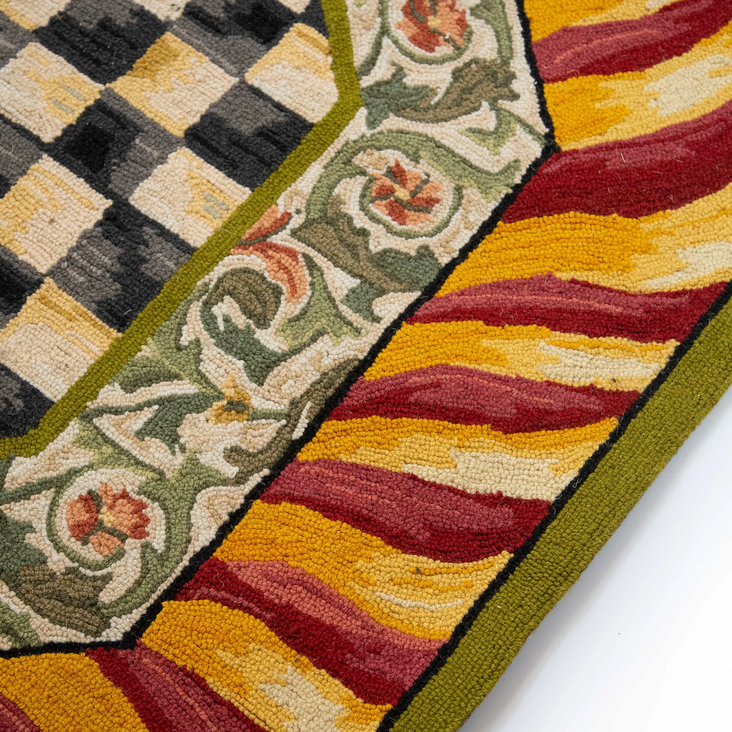 Hot MacKenzie-Childs Courtly Check Rug - 6' Octagon - Red & Gold