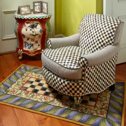 Outlet MacKenzie-Childs Courtly Check Rug - 3' X 5' - Purple & Green