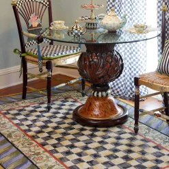 Clearance MacKenzie-Childs Courtly Check Rug - 5' X 8' - Purple & Green