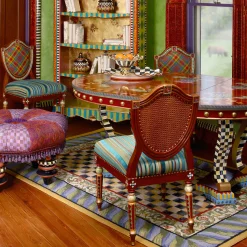Clearance MacKenzie-Childs Courtly Check Rug - 5' X 8' - Purple & Green